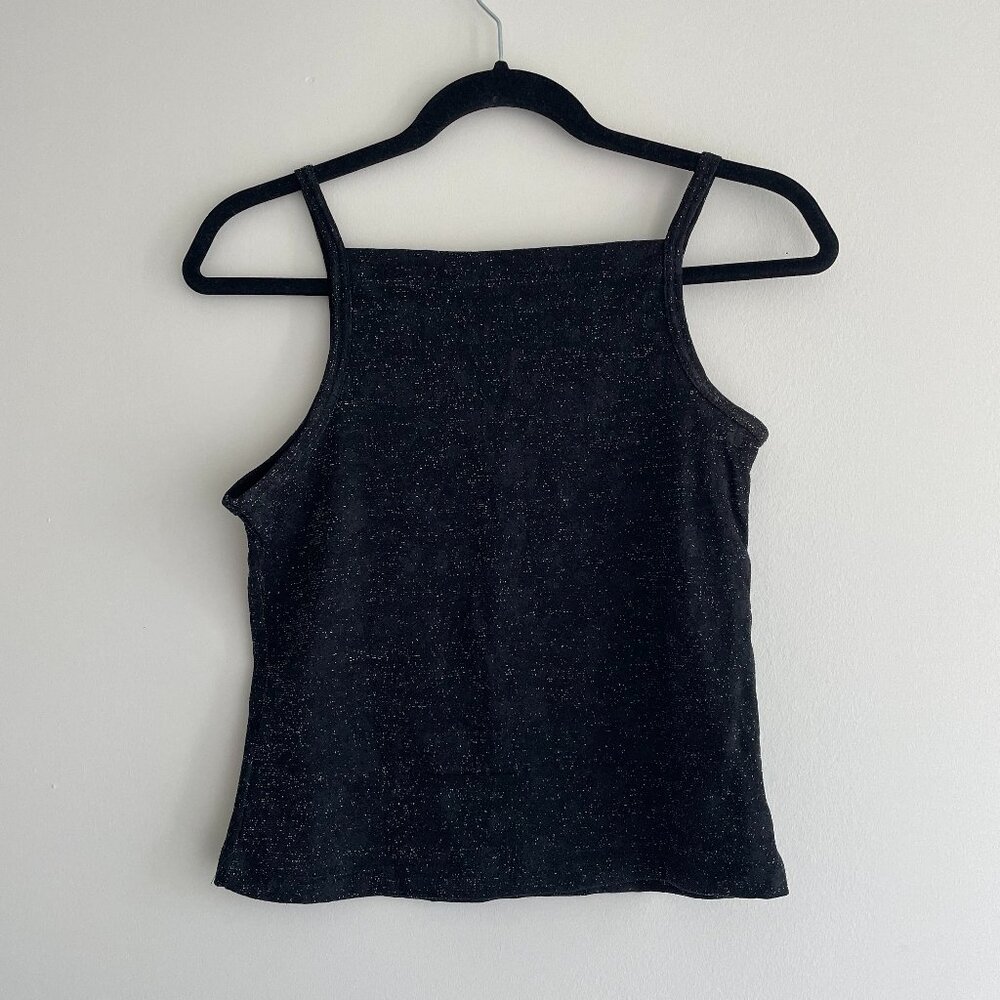 vintage sparkle black tank
